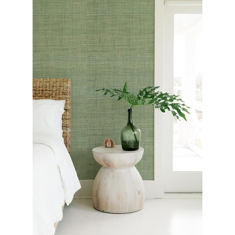 Order 2923-88016 Twine Cheng Jade Woven Grasscloth Jade A-Street Prints Wallpaper
