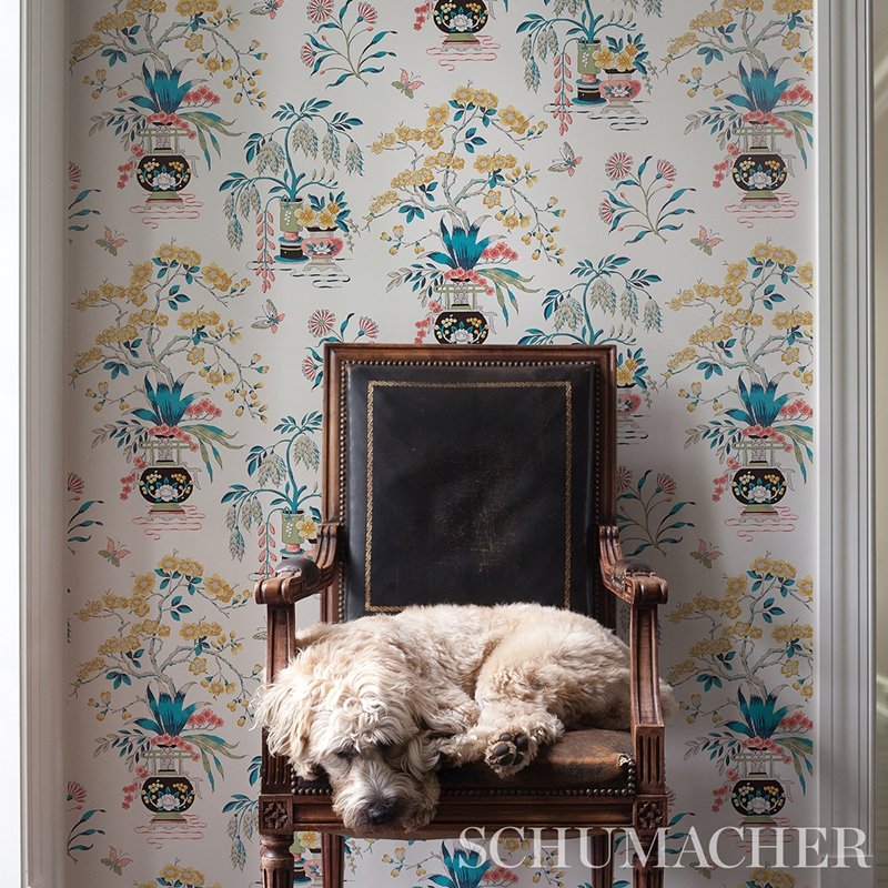 Find 5013581 Ming Vase Multi Schumacher Wallcovering Wallpaper