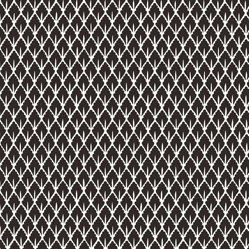 Find 5006670 Mughal Leaf Noir Schumacher Wallpaper