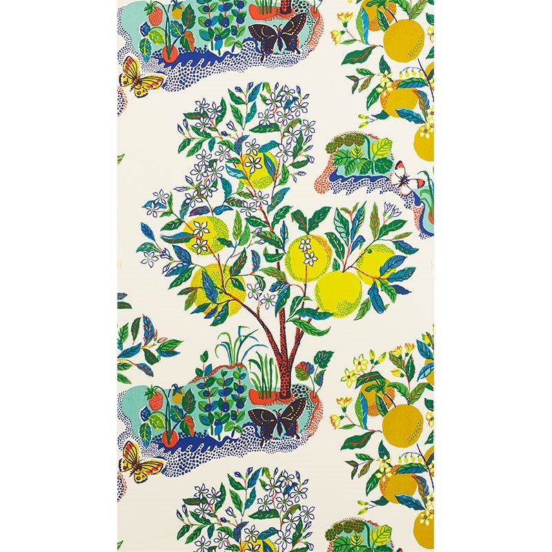 Shop 5008410 Citrus Garden Primary Schumacher Wallpaper