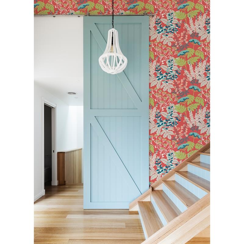 Purchase 2973-90021 Daylight Brie Red Forest Flowers Red A-Street Prints Wallpaper