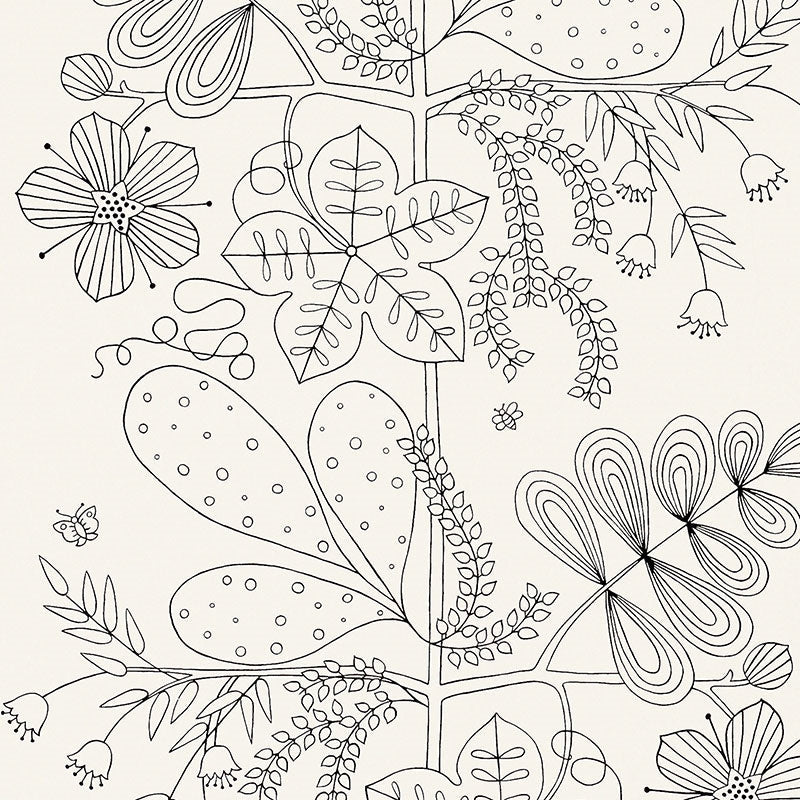 Buy 5007490 Blommen Noir / Blanc Schumacher Wallpaper