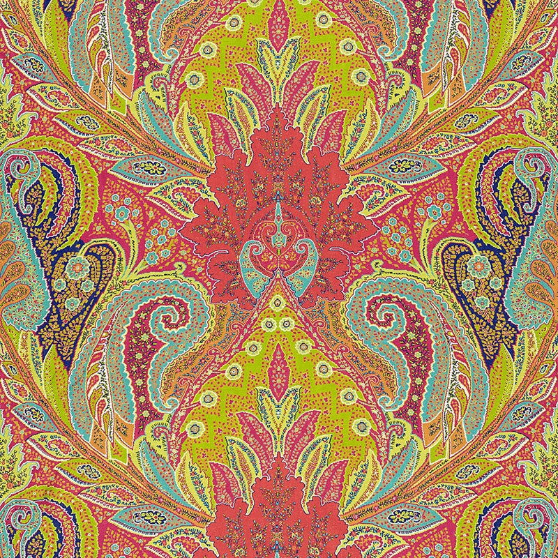 Purchase sample of 174881 Cambay Paisley Print, Parrot by Schumacher Fabric