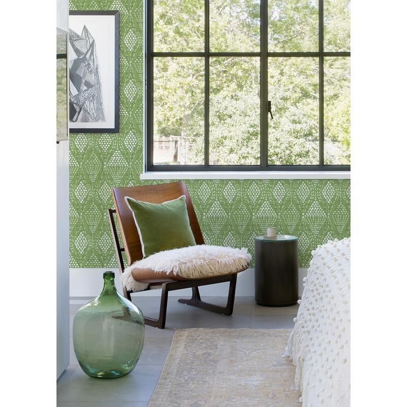 Purchase 4081-26319 Happy Grady Green Dotted Geometric Green A-Street Prints Wallpaper