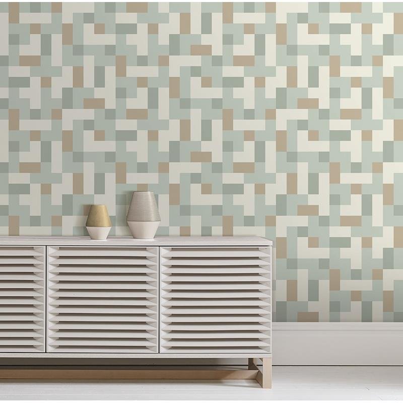 Order 2889-25222 Plain Simple Useful Alby Mint Geometric Mint A-Street Prints Wallpaper