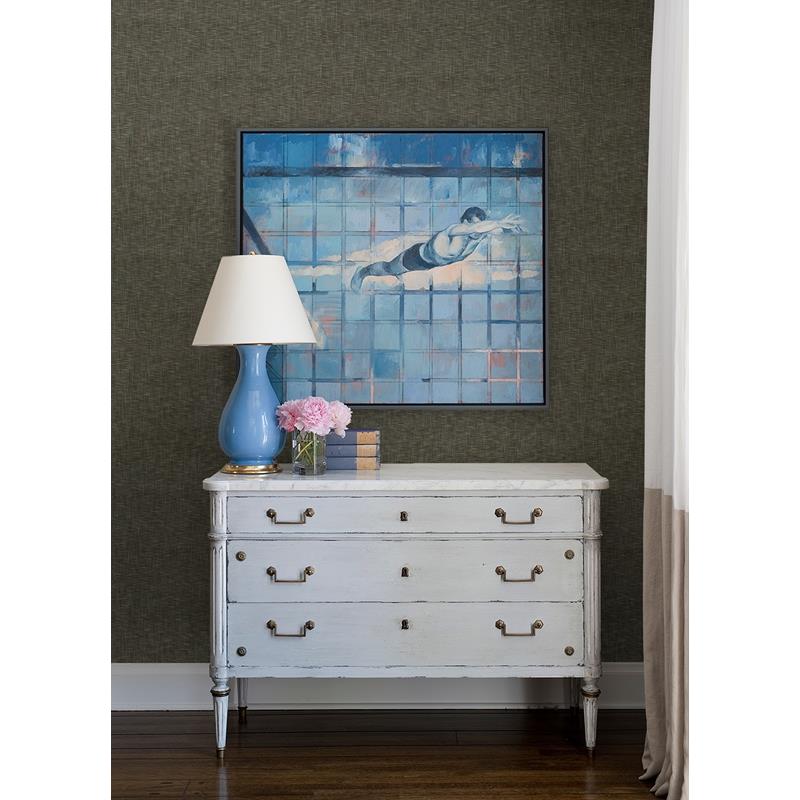 Purchase 2923-88025 Twine Genji Dark Grey Woven Dark Grey A-Street Prints Wallpaper