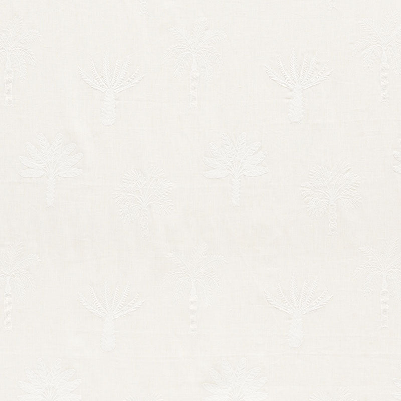 Purchase sample of 75302 Palmetto Beach Embroidery, Ivory by Schumacher Fabric