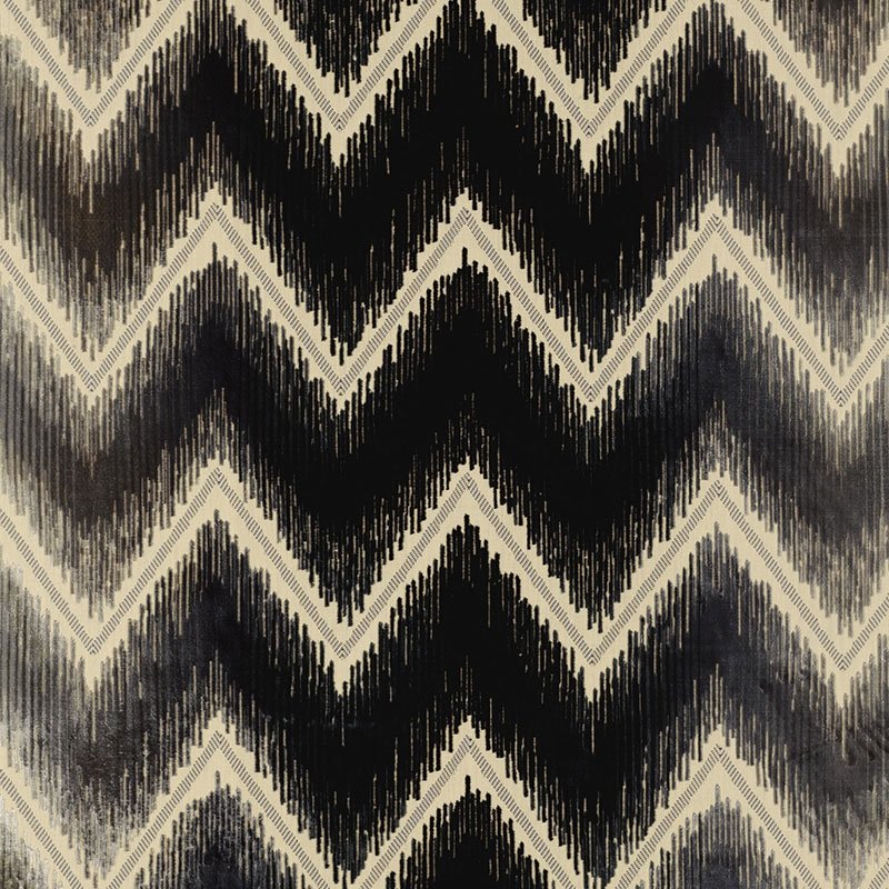 Purchase sample of 54860 Shock Wave Platinum Jet by Schumacher Fabric