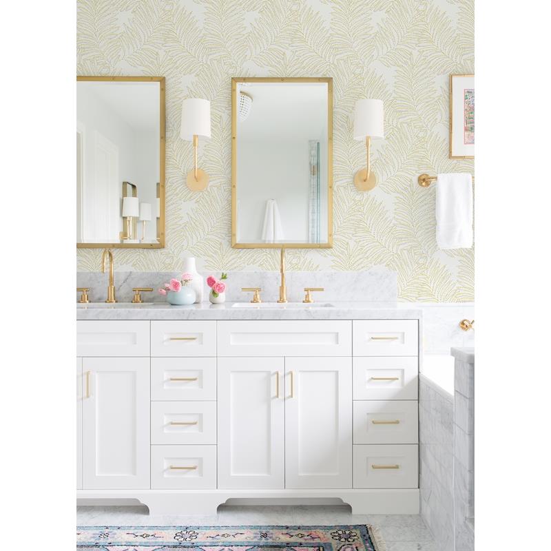 Order 2973-90504 Daylight Finnley Yellow Inked Fern Yellow A-Street Prints Wallpaper
