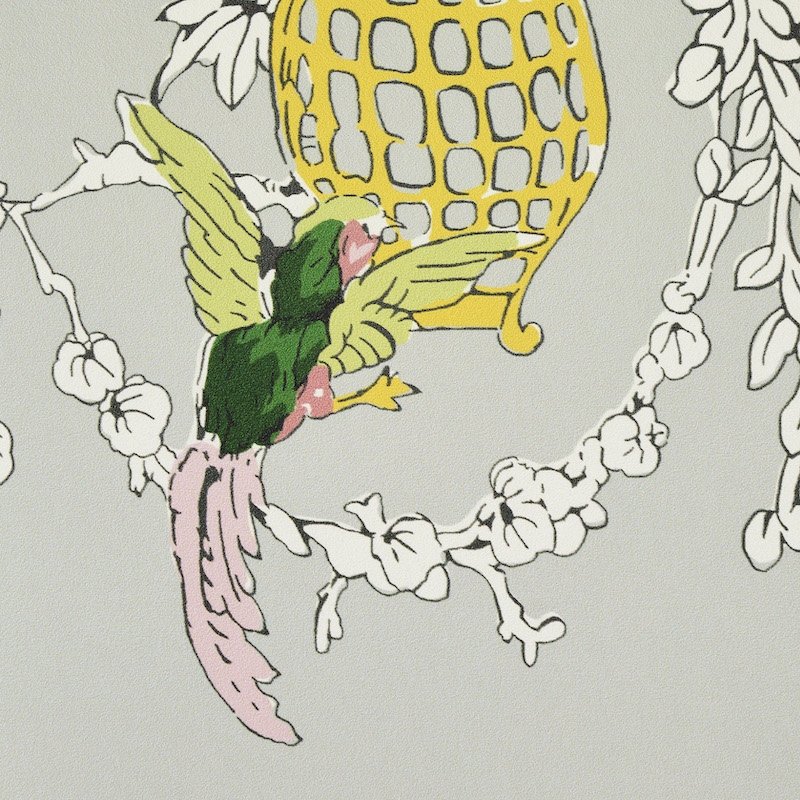 View 5011652 Chinoiserie Moderne Soft Grey Schumacher Wallcovering Wallpaper