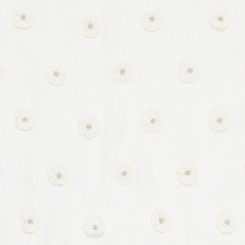 Purchase sample of 75750 Button Flower Sheer, Ivory by Schumacher Fabric