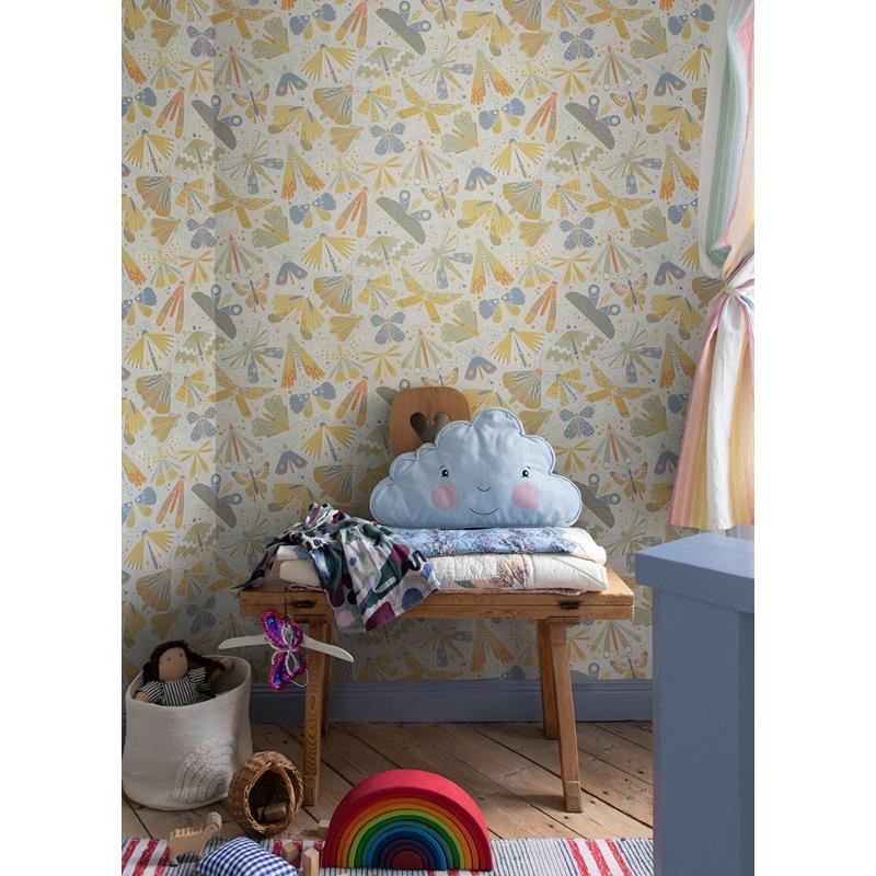 Order 4111-63023 Briony Flyga Gold Butterfly Bonanza Wallpaper Gold A-Street Prints Wallpaper