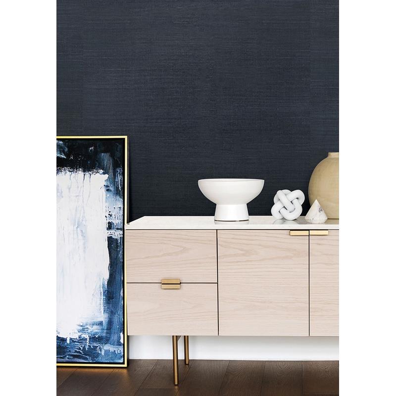 Acquire 2829-80015 Fibers Victoria Indigo Grasscloth A Street Prints Wallpaper