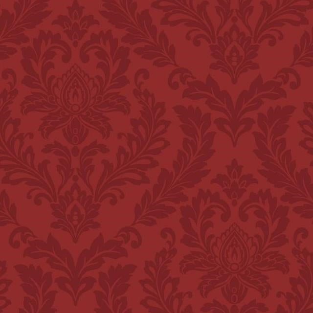 Save LW5895 Red Damask Brights by Inspired by Color Wallpaper