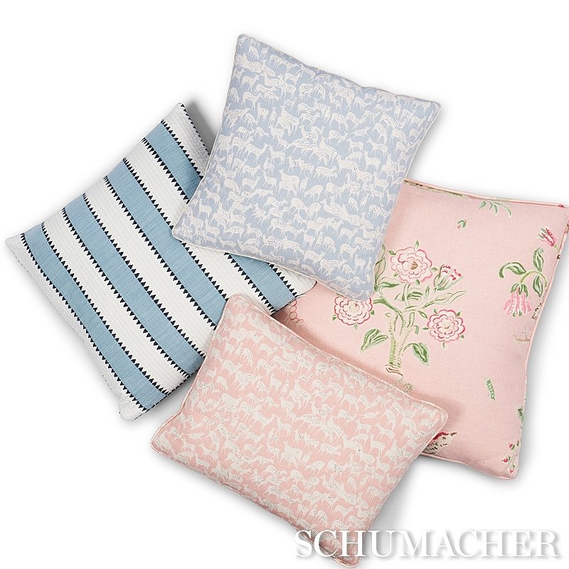 So17990106 Katama 22" Pillow Sky By Schumacher Furniture and Accessories 1,So17990106 Katama 22" Pillow Sky By Schumacher Furniture and Accessories 2