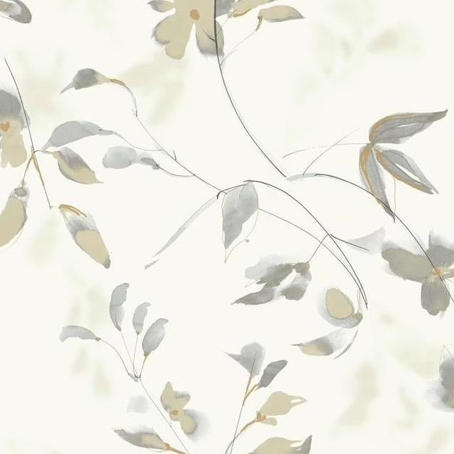 Find SO2444 Tranquil Linden Flower color Tan Botanical by Candice Olson Wallpaper