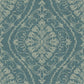 Find 1620902 Bruxelles Blue Damask by Seabrook Wallpaper