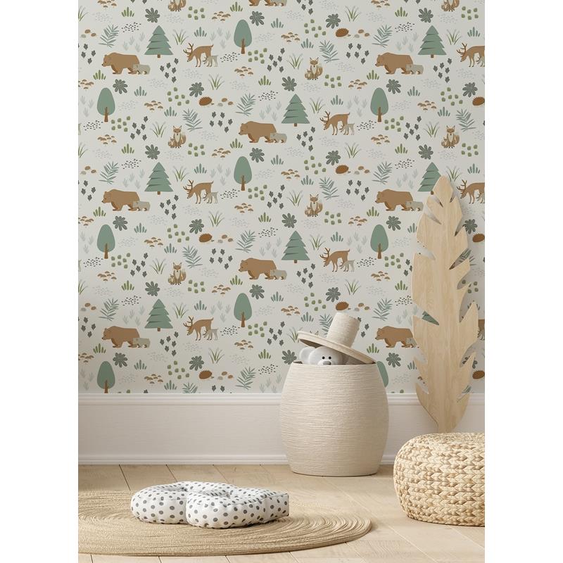 4060-139247 Fable Finola Moss Bears Wallpaper by Chesapeake,4060-139247 Fable Finola Moss Bears Wallpaper by Chesapeake2