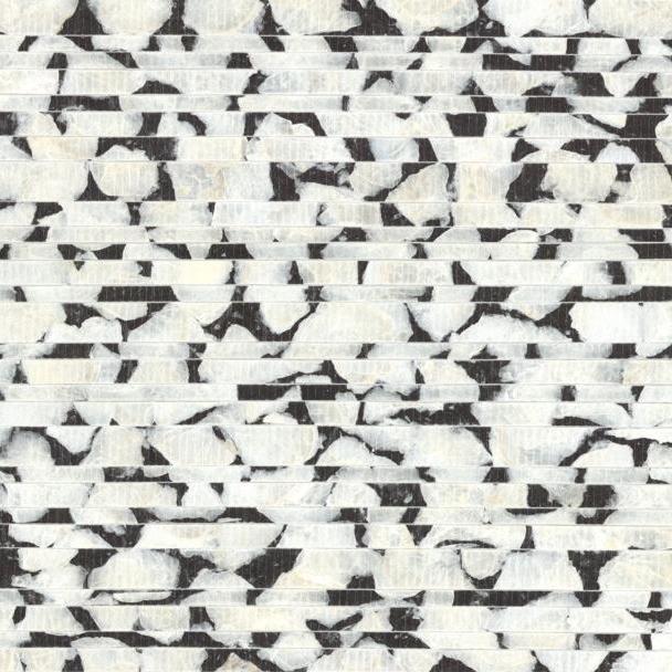 CC1201 Carol Benson-Cobb Signature Black & White Capiz Offering Wallpaper by York Wallpaper