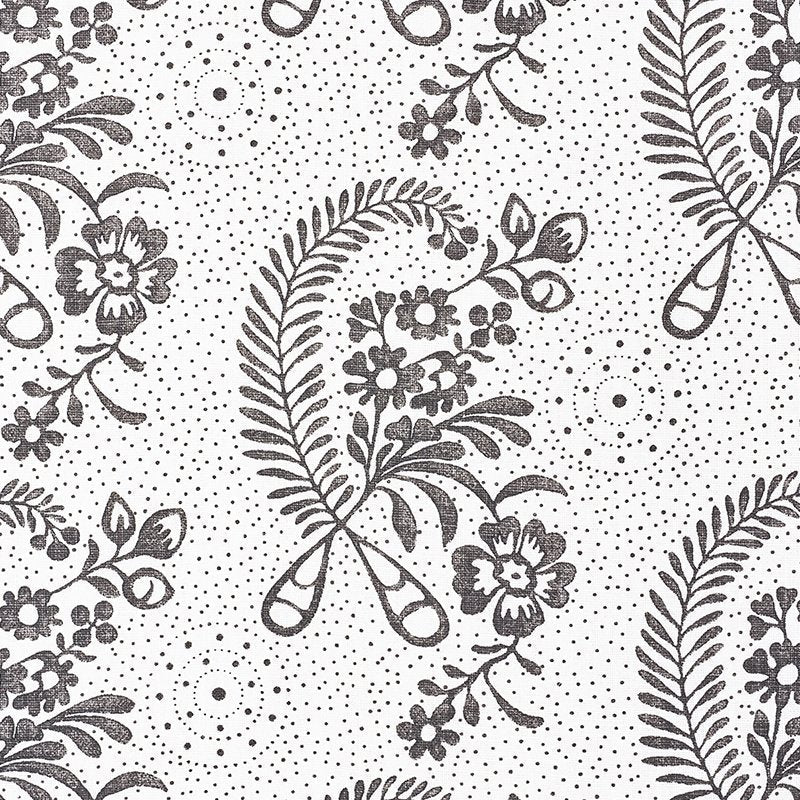 Purchase sample of 177211 Millicent, Blackwork by Schumacher Fabric