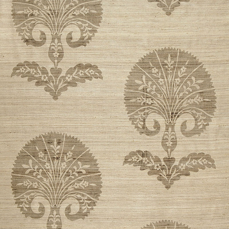 Purchase sample of 174650 Ottoman Flower, Putty by Schumacher Fabric
