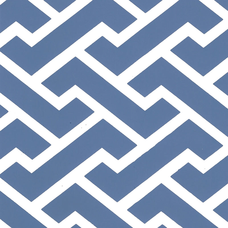 Purchase 6345-18WP Aga Reverse New Navy on White by Quadrille Wallpaper
