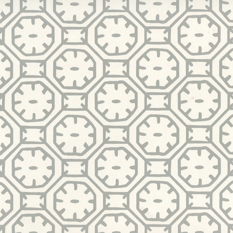 Find 8150WP-02 Ceylon Batik Gray on Almost White by Quadrille Wallpaper