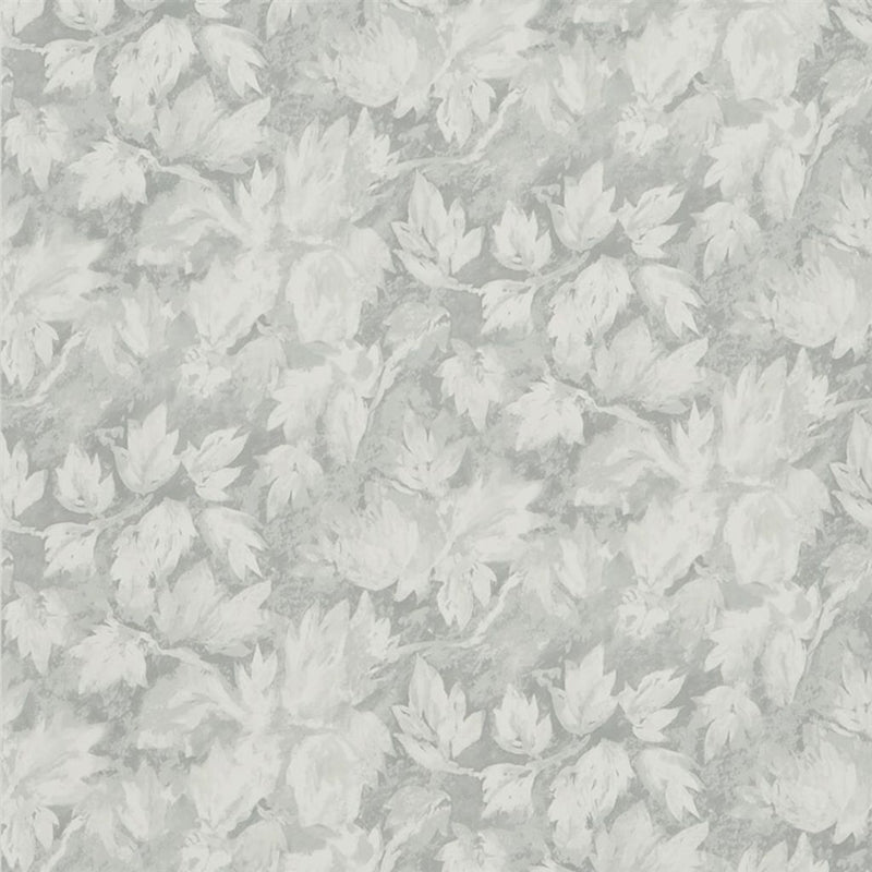 Sample PDG679-03 Fresco Leaf, Silver by Designer Guild Wallpaper