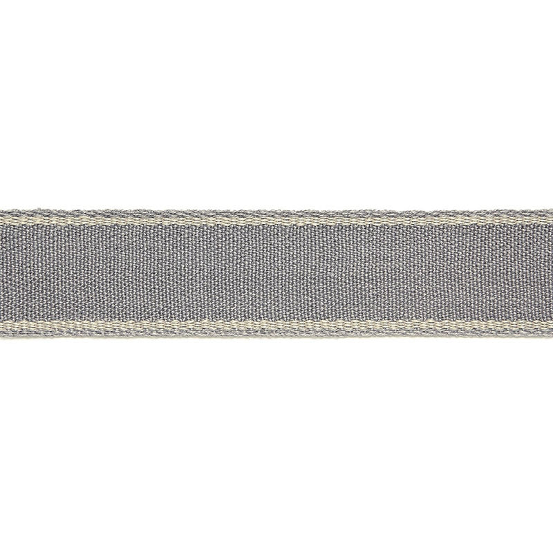 65571 | Rene Linen Tape, Zinc - Schumacher Fabric