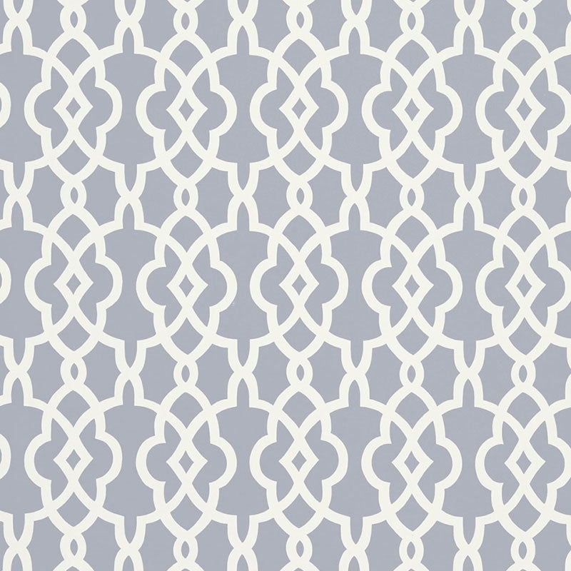 Select 5005142 Summer Palace Fret Wisteria Schumacher Wallpaper