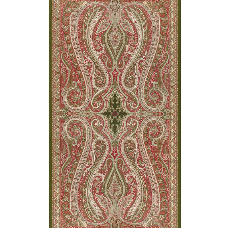 Purchase 5006601 Pasha Paisley Pomegranate Schumacher Wallpaper