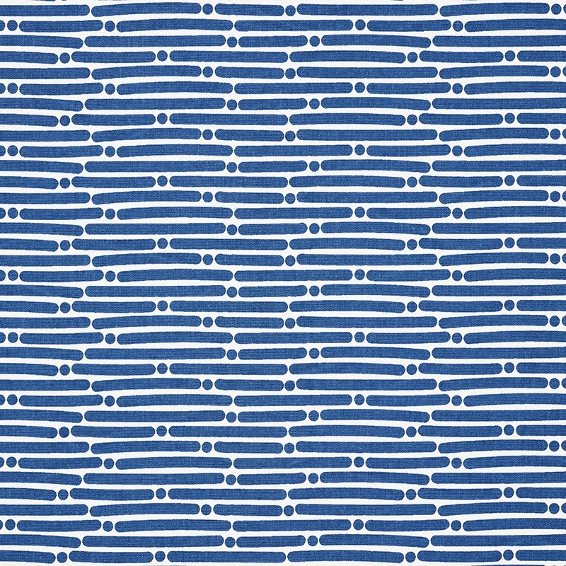 Purchase sample of 177101 Dot Dash, Navy by Schumacher Fabric