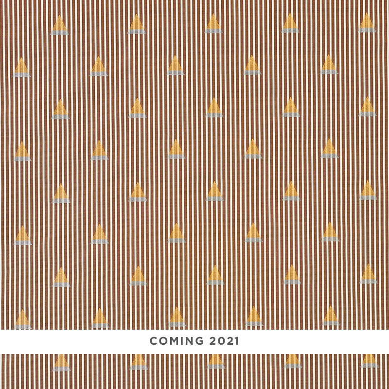 Purchase sample of 79362 Ludus Stripe, Brown by Schumacher Fabric