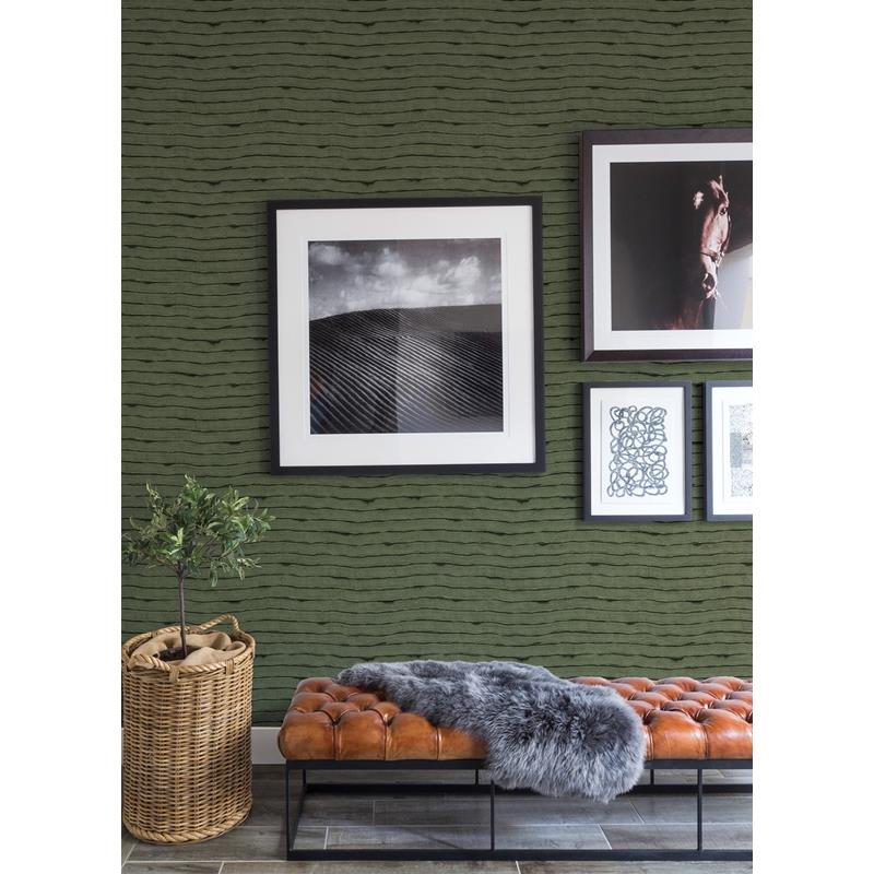 Find AST4683 Sarah + Ruby Naia Green Horizontal Wavy Lines Wallpaper by A-Street Prints Wallpaper