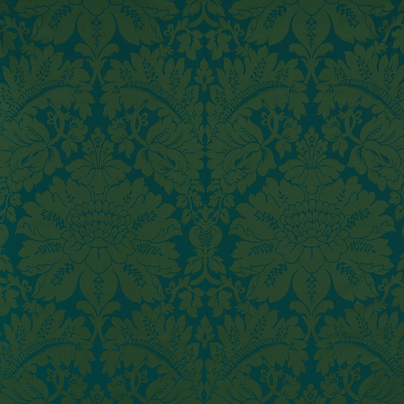 Purchase sample of 71281 Maggiore Damasco, Emerald by Schumacher Fabric
