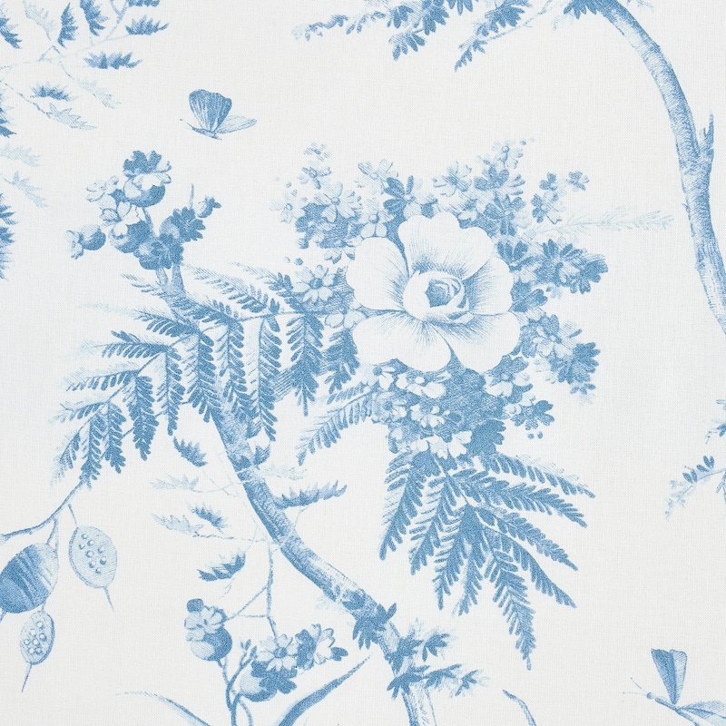 Order 179570 Toile De La Prairie Blue Schumacher Fabric