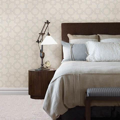 Acquire 2625-21809 Symetrie Matrix Light Grey Geometric A Street Prints Wallpaper