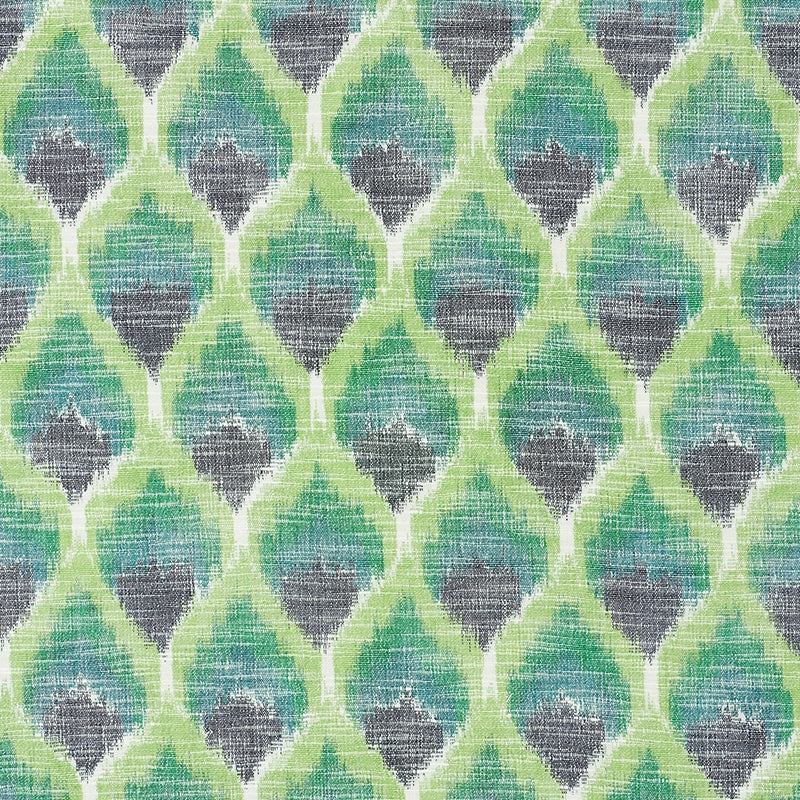 Purchase sample of 72640 Odisha Ikat, Greens by Schumacher Fabric
