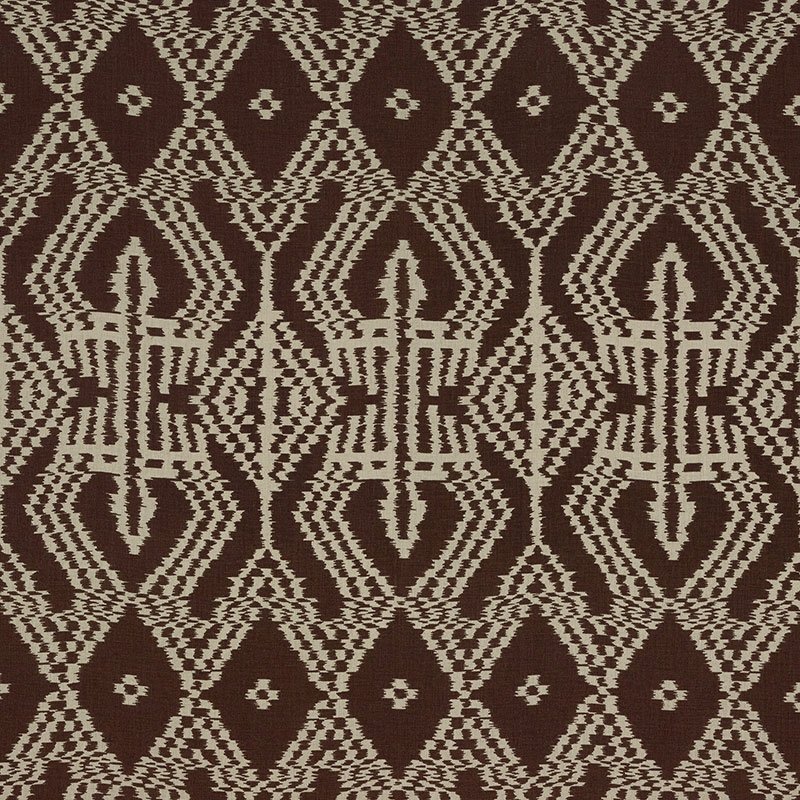 Purchase sample of 176093 Asaka Ikat, Espresso by Schumacher Fabric