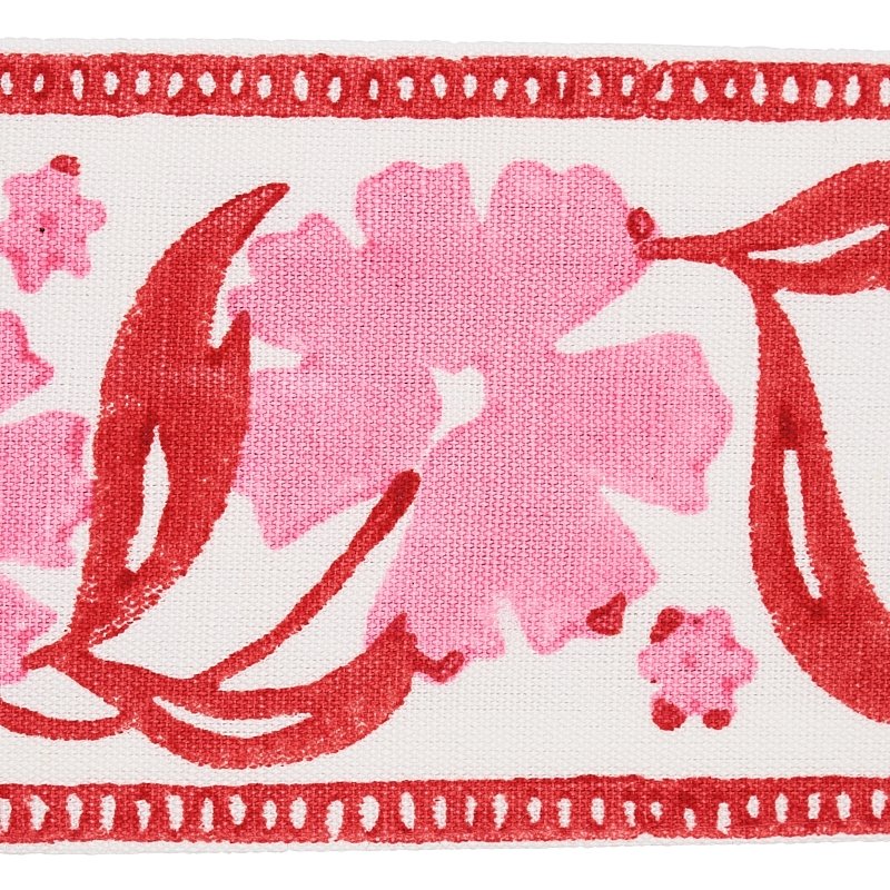 Shop 74403 Adra Hand Blocked Tape Pink And Red By Schumacher Trim