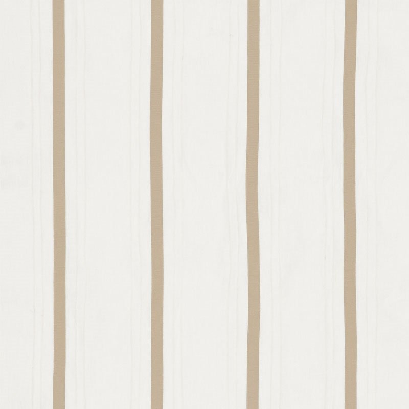 Purchase sample of 75762 Stripe Applique Sheer, Tan by Schumacher Fabric
