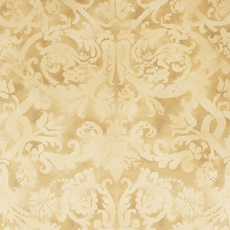 Purchase 529112 Pontine Damask Granite Schumacher Wallpaper