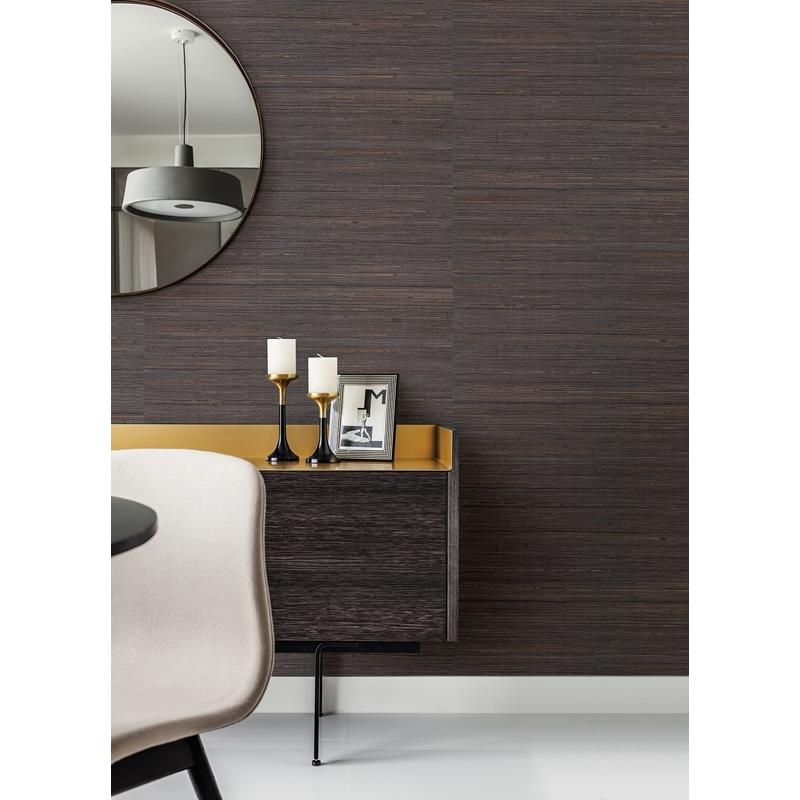 Shop 2923-80081 Twine Shandong Charcoal Grasscloth Charcoal A-Street Prints Wallpaper