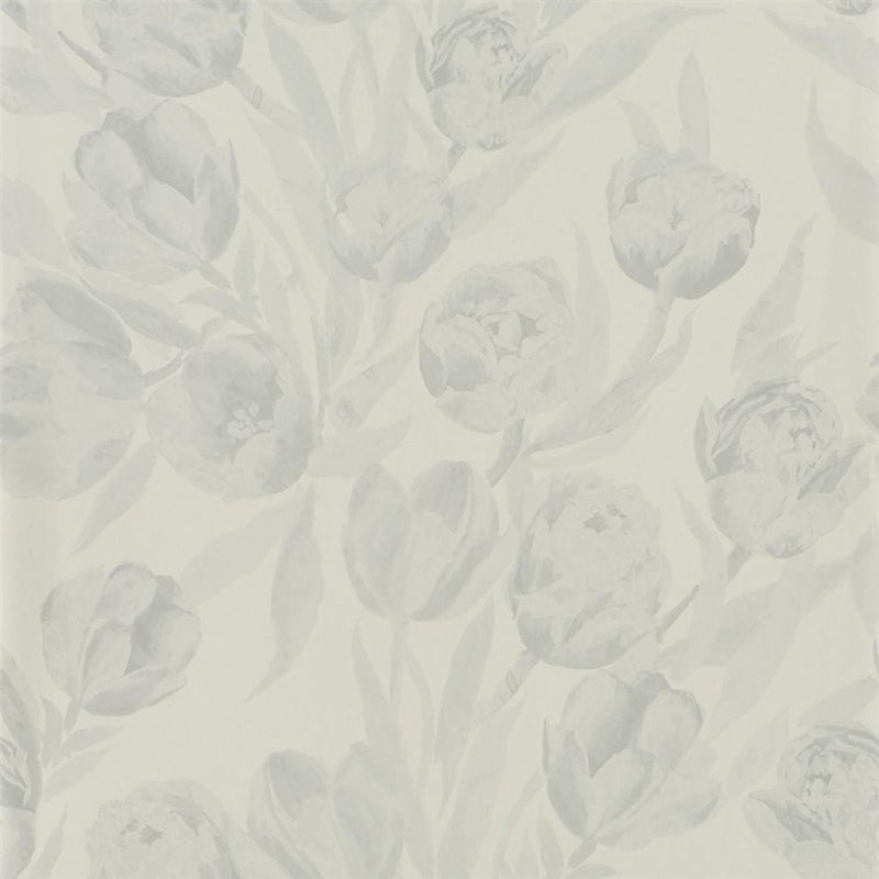 Sample PDG685-08 Fontainebleau, Silver by Designer Guild Wallpaper