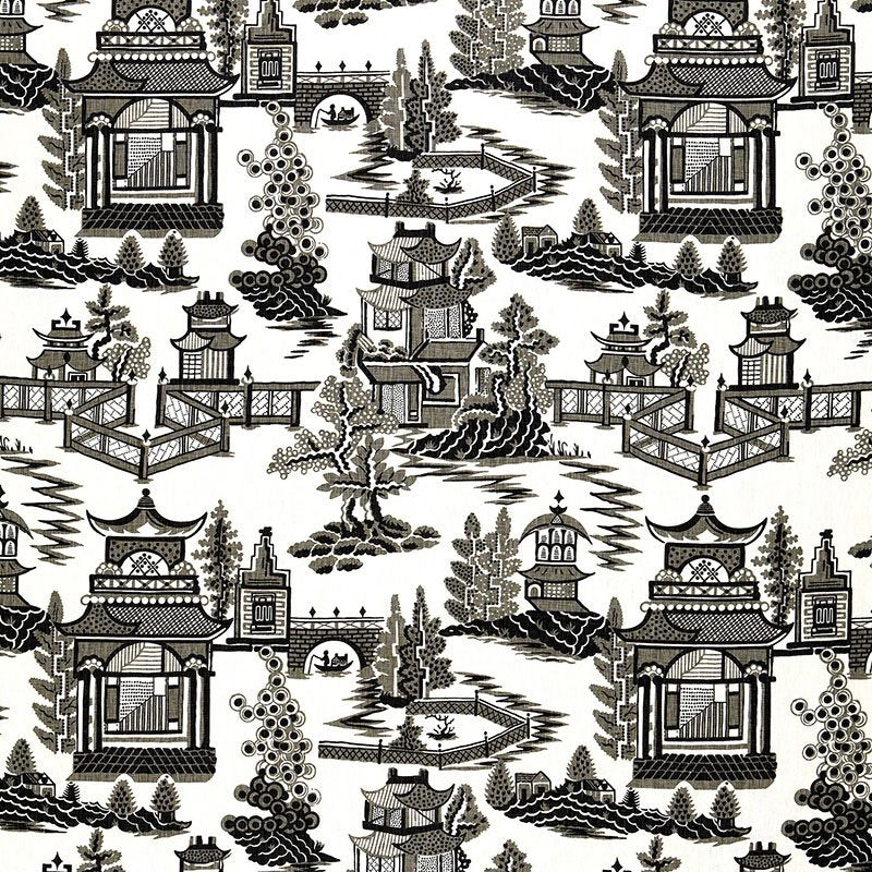 Purchase sample of 174433 Nanjing, Smoke by Schumacher Fabric