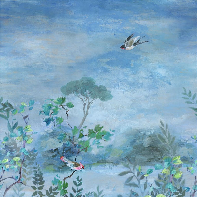 Sample PDG1057-01 Giardino Segreto Scene 2 Delft by Designer Guild Wallpaper