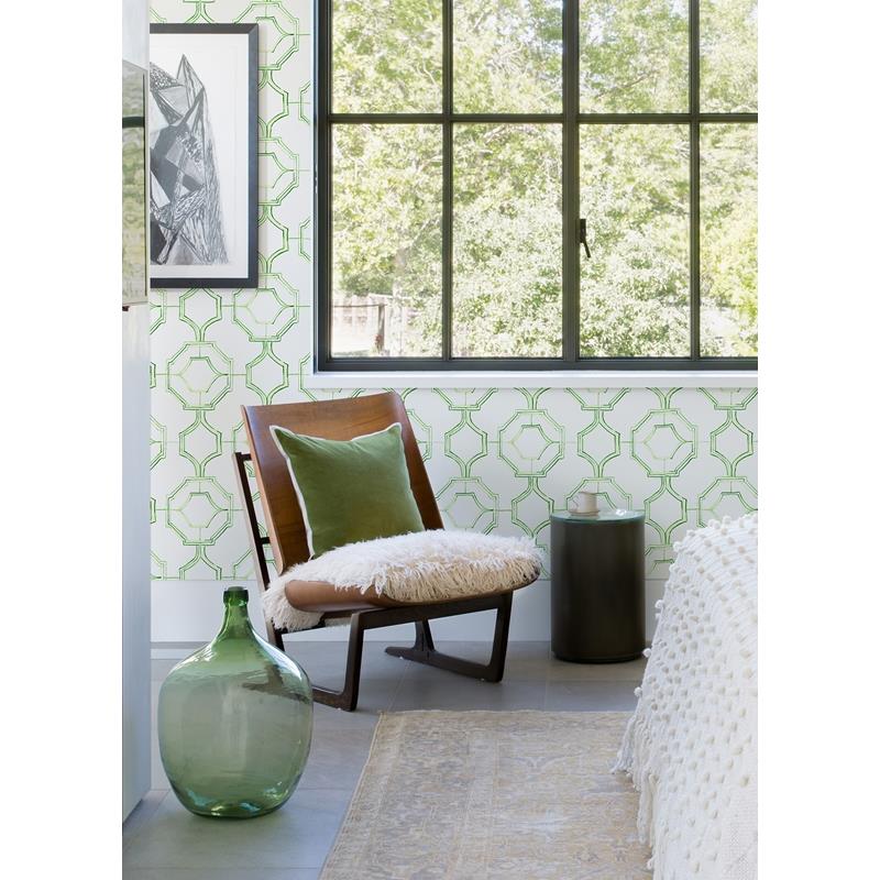 Save on 4081-26316 Happy Gallina Green Trellis Green A-Street Prints Wallpaper