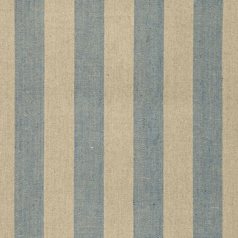 Purchase sample of 66073 Augustin Linen Stripe, Denim / Linen by Schumacher Fabric