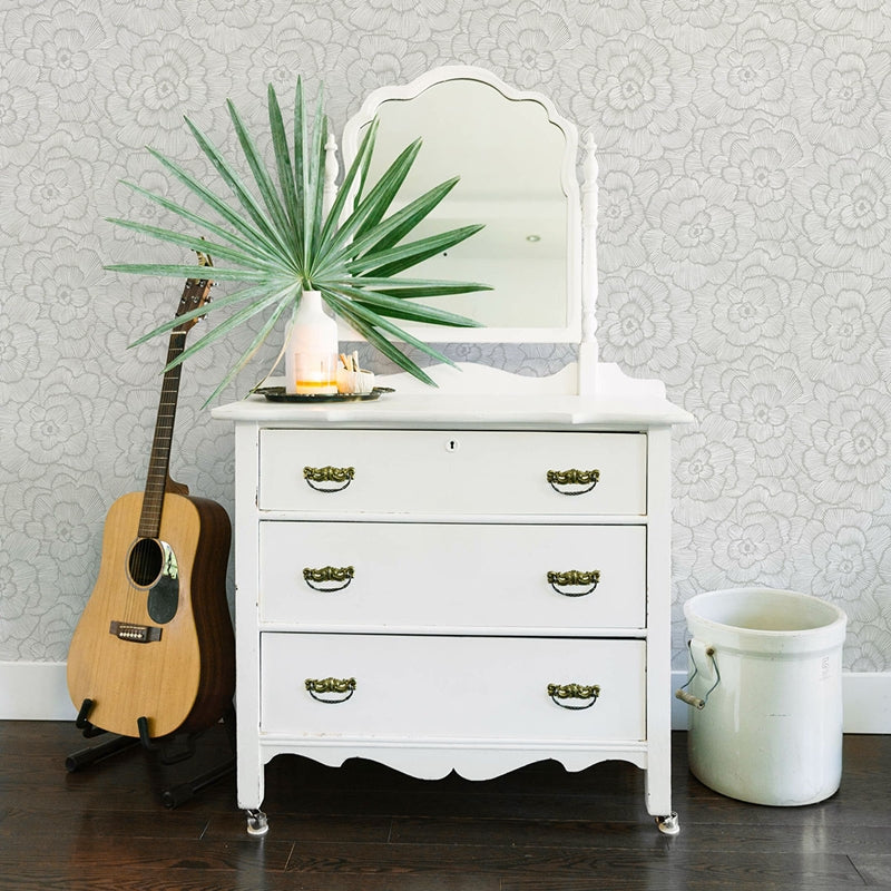 Shop 2969-26036 Pacifica Periwinkle Light Grey Textured Floral Grey A-Street Prints Wallpaper