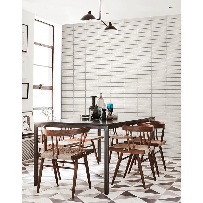 View 2922-24026 Trilogy Midcentury White Modern Bricks White A-Street Prints Wallpaper